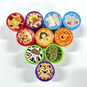 10/20 Animal Stamps, Jungle Adventure Party Gifts, DIY Kits - Zoo Animal Stamps, Self-Inking Stamps