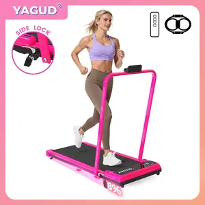 YAGUD Quiet Folding Treadmill – Treadmill with Handle, 265LBS Weight Capacity, Low-Noise Motor, Wide Running Belt, Dual Shock System, Ideal for Home & Office Workouts