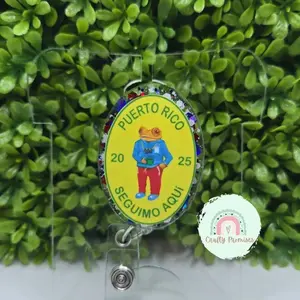 DTMF concho Badge Reel, concho the frog badge id holder, puerto ricobadge Reel, Latino Badge Reel, Badge Reel ID for her, Thank you gift