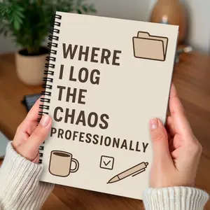 Funny Toroidal Spiral Notebook Journal, Sassy Smart Notebook for Work and Meetings, 1pc Humorous Office Accessory