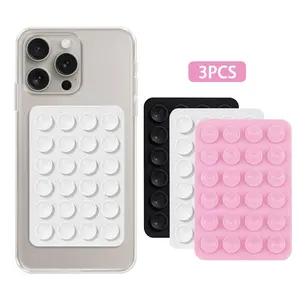 Silicone Dual-Sided Suction Phone Case Casing, Detachable Stand Design, Strong Anti-Slip Holder, Compatible with iPhone and Android, Accessories