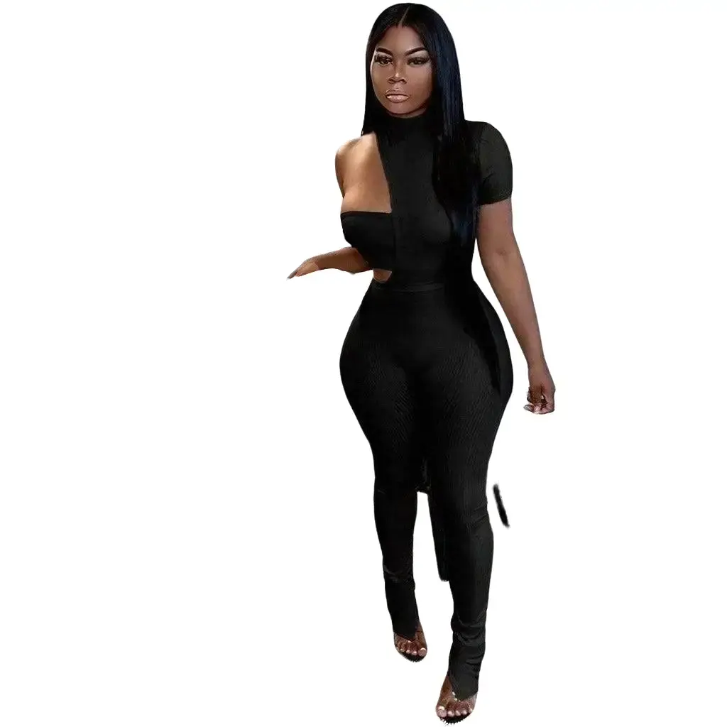 Chancy Hooded Knit Cutout Jumpsuit