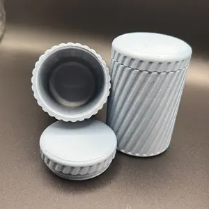 3D Printed by Me Lid-Sealed 1oz Silver "1" Storage Canister - 3D Printed Modern Round Plastic Capsule-Fit Home Organizer Tube