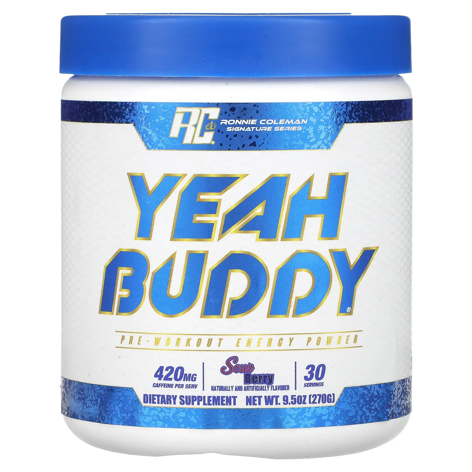 Ronnie Coleman Signature Series, Yeah Buddy, Pre-Workout Energy Powder, Sour Berry, 9.5 oz (270 g)