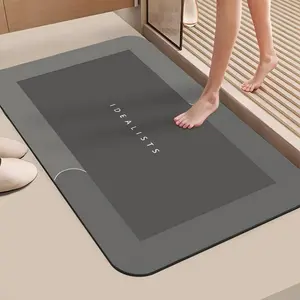 Premium Diatomite Bath Mat – Super Absorbent Quick-Dry Floor Mat – Non-Slip Bathroom Rug for Shower, Kitchen & RV – Ultra Soft Stone Mat