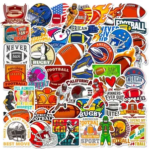 50pcs American Football Series Stickers, Suitable for Faith Based Designs Such As Scrapbooks, Diaries, Laptops, Water Bottles, Cars, Etc., As Gifts with Positive Information
