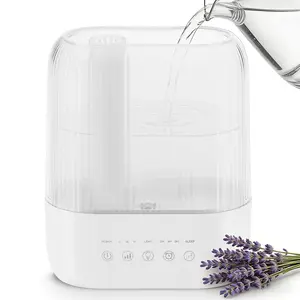 COWSAR Humidifier, 3L Top Fill Humidifier for Bedroom, Smart Humidity Control, Quiet Ultrasonic Cool Mist with 360° Nozzle, 7-Color Light & Essential Oil Diffuser for Home Baby Room