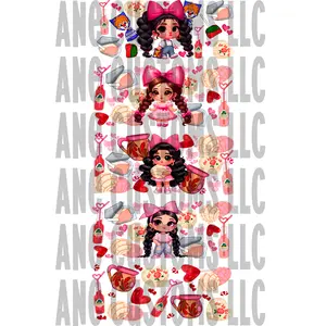 Valetine Y Conches UVDTF Bundle - Assorted Cute Characters with Various Designs for Home Decor and Stickers