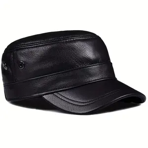 [Sheepskin Baseball Cap] Genuine Sheepskin Baseball Cap - Men's & Women's Unisex Flat-Top Hat - Soft Breathable Sheepskin for Casual Outdoor Wear, Everyday Use, Parties, Events (Not Machine Washable)