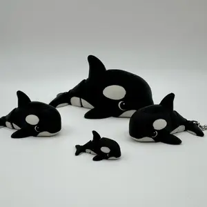 Articulated Orca Whale – Flexible Desk Buddy & Keychain Option