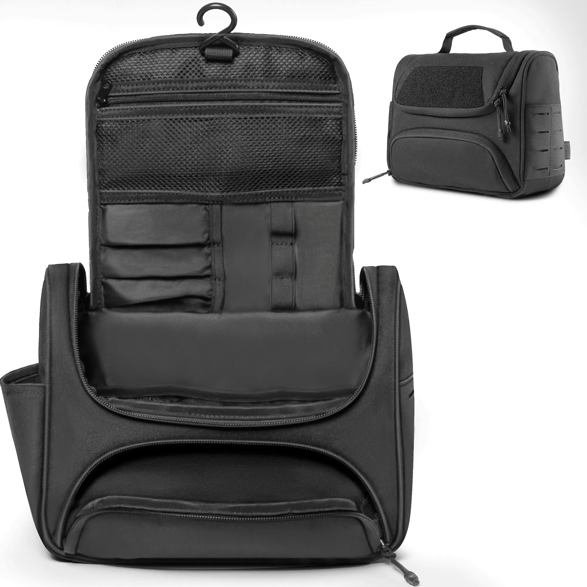1TG Large Capacity Waterproof Multifunctional Hanging Bag, Travel Toiletry Kit for Men, Gym & Outdoor Use, Stores Brushes Set, Full-Sized Shampoo, Travel Must Haves - TikTokShopBacktoSchool