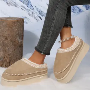 Women's Mini Snow Boots Cozy & Warm Winter Shoes with Soft Fleece Lining Indoor Outdoor Shoes