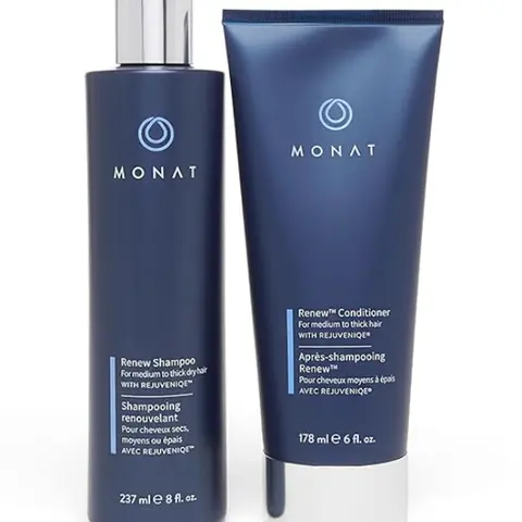 MONAT Renew Shampoo & Conditioner Set – Hydrating Moisture Duo for Medium to Thick Hair (237ml + 178ml)