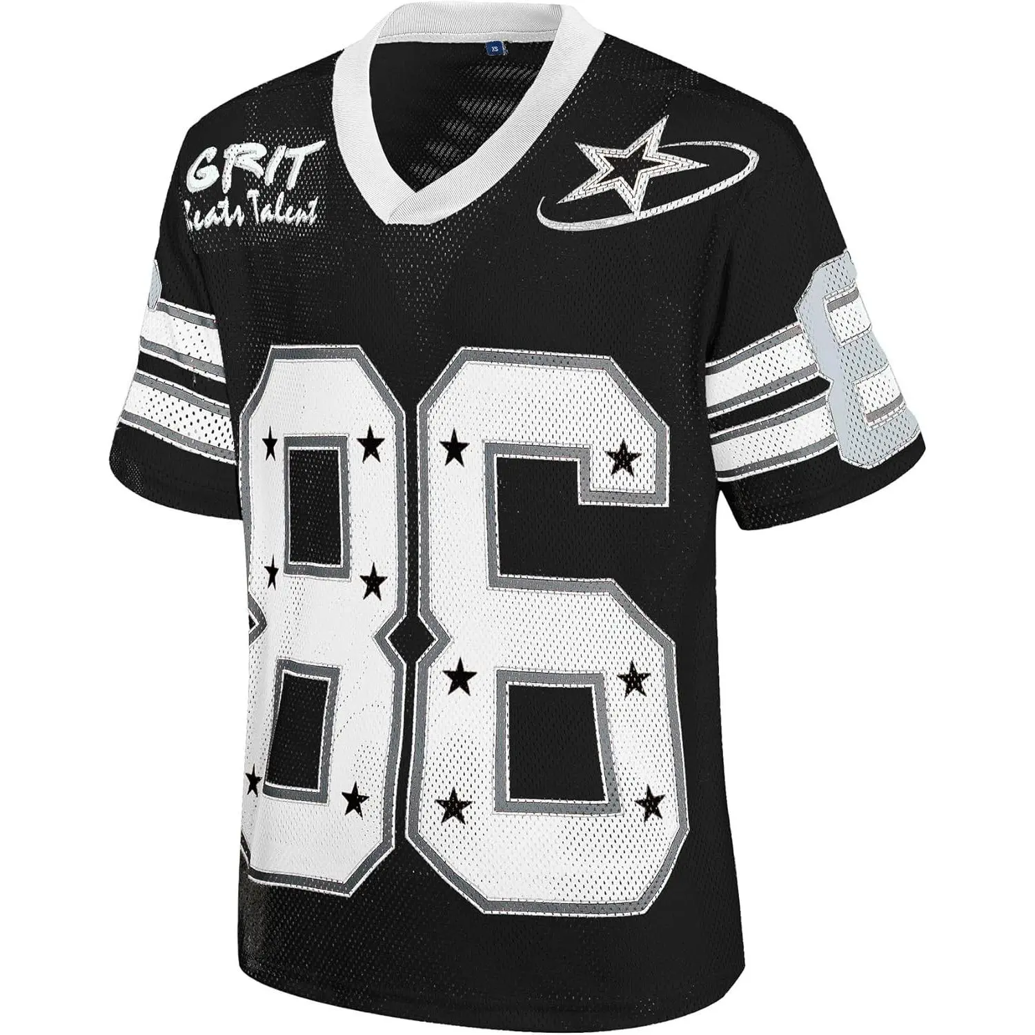 Y2K Jersey Shirts for Men Unisex Graphic Tees Short Sleeve V Neck T-Shirt Baggy Oversized Tops Summer Fashion Clothes
