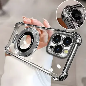 Suitable for [iPhone 13 Pro] high-end phone case🥰, Electroplated Luxury Clear Phone Case with Ring Stand Holder 4-Corner Shockproof Camera Protective Cover 952
