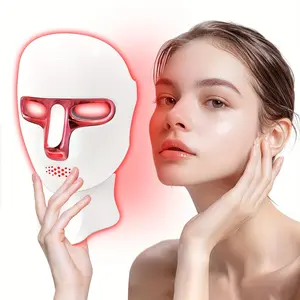 Home Use 7-Color LED Photon Facial Mask, Rejuvenating Face Mask, Led Photorejuvenation Mask, Full Coverage Face & Neck, Wireless Adjustable Strap, Touch Control & Type-C Charging, Perfect Gift
