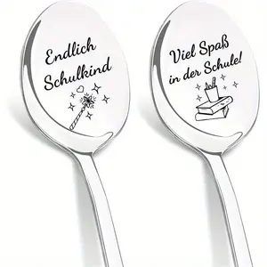 Stainless Steel Engraved Coffee Spoon, Perfect Holiday Gift for Men & Women, Ideal for Stirring Coffee & Enjoying Desserts