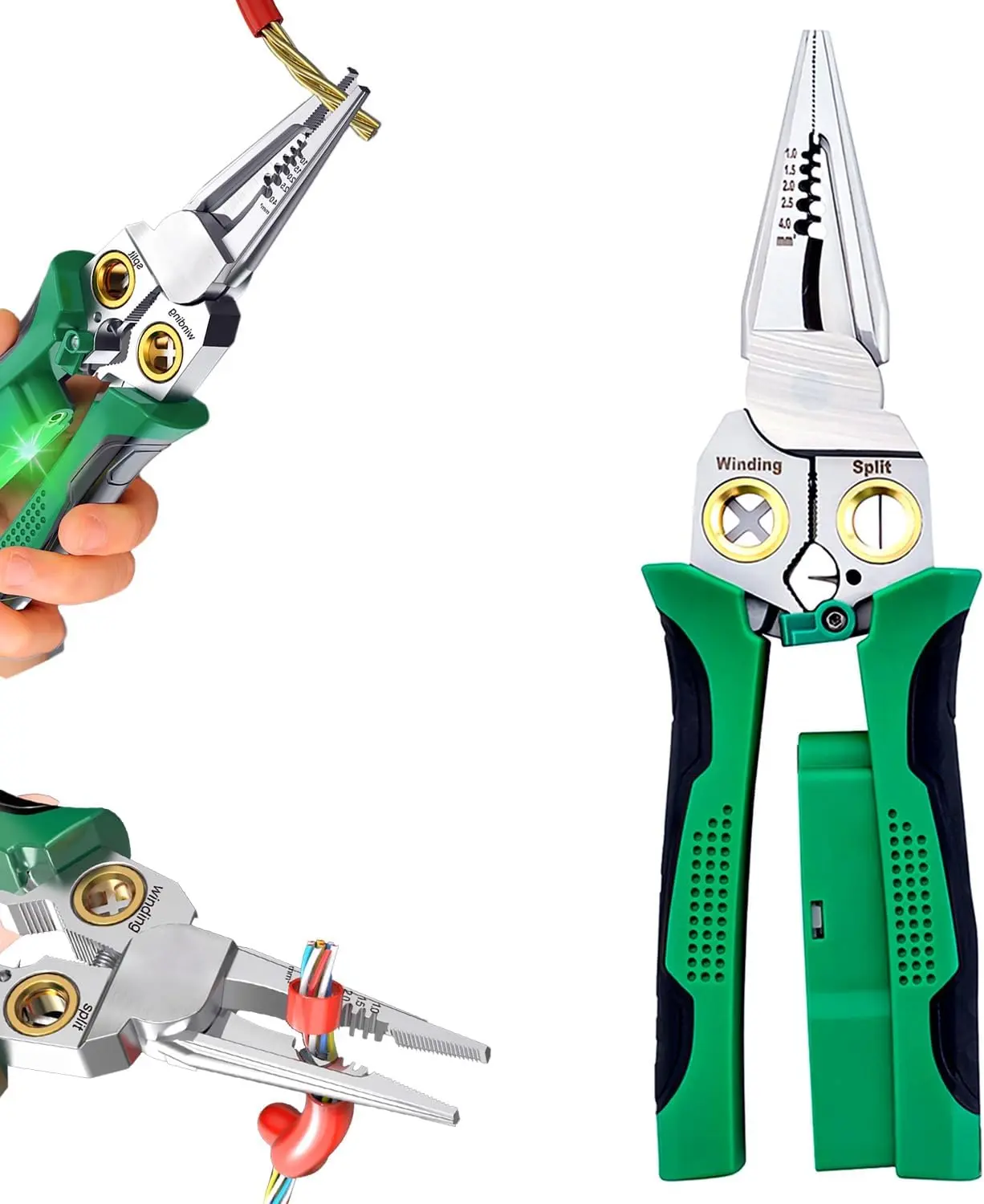 2026 new 8 in 1 Multifunctional Wire Stripper with Voltage Tester,2025 New Wire Stripping Tool,Precision Cable Cutter, Crimper & Lineman's Pliers,1-4mm² Stripping Range,12-250V AC/DC#summerfinds