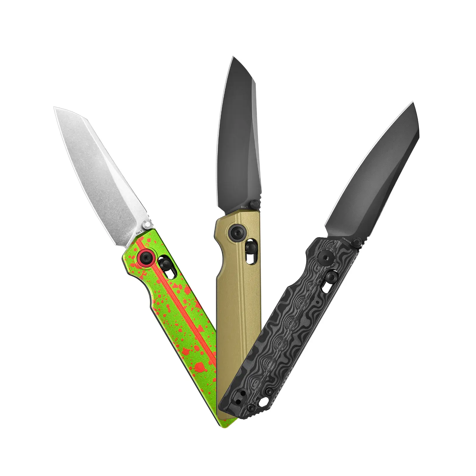 OKNIFE XEN Ken Onion Design Ambidextrous Pocket Chef Knife - Aluminum Alloy, DLC Coating, Outdoor Practical Tool, Classic Multitools & Accessories, Lightweight with Cleaning Cloth, Spare Parts Kit, Signature Card for Home, Camping, Durable Outdoor Tool