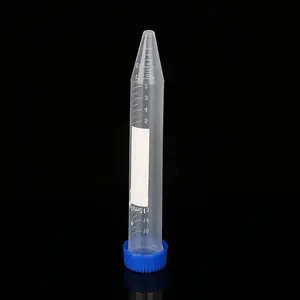 Conical Centrifuge Tubes 15ml 100 Pcs Sterile Plastic Tubes with Screw Caps Graduated Write Marks Test Container Non-Pyrogenic DN/RNase Free