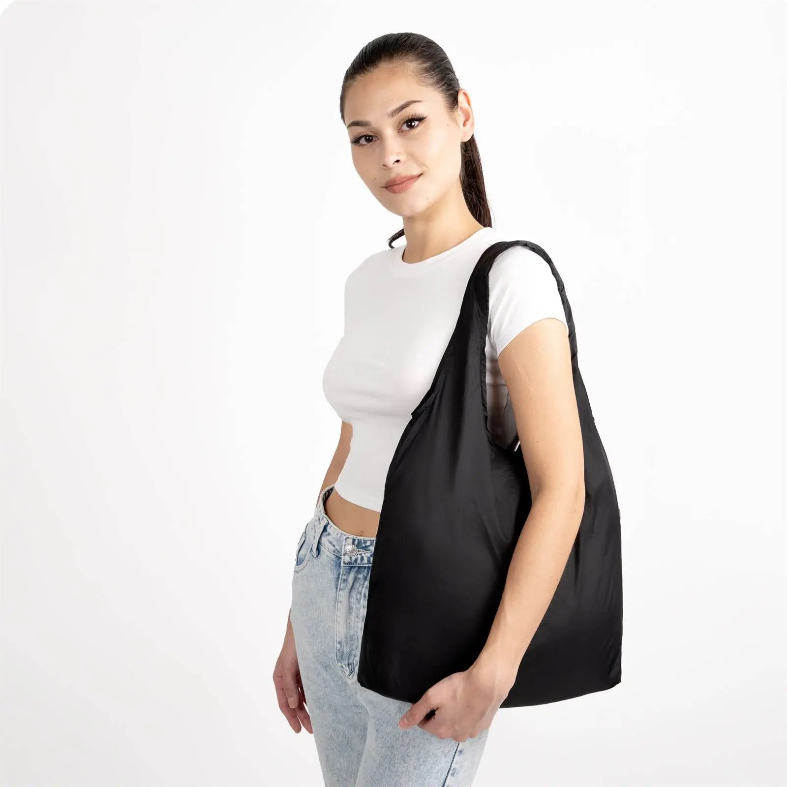 Nanobag Standard Ultralight Nylon Tote for Women & Men, Reusable Grocery Bag, Travel Must-Haves, Everyday Essential for On-the-Go Use, Packable Compact Market Bag, Reusable Grocery Bags