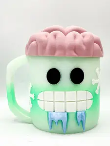 Brain Freeze Pint Ice Cream Holder – Chill AF Dessert Buddy ️ (Holds Spoons Too!) Icy Green Lid