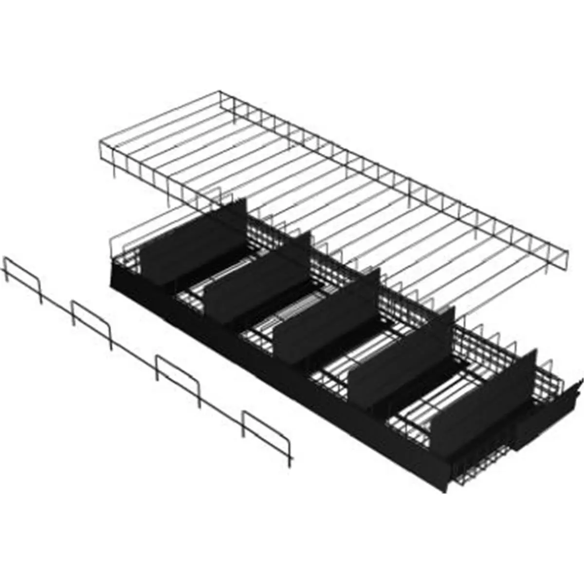 212 MAIN Combination Caulk Display Rack - Model 6001-291 Caulk Storage Shop Merchandising Organizer, 50x21x8 in, 30 lbs Maximum Weight Capacity