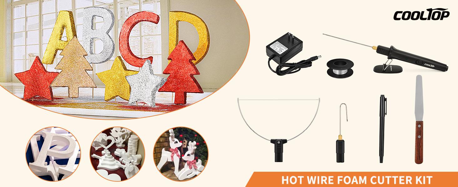 GOCHANGE 3 in 1 Foam Cutter Electric Styrofoam Cutting Tool, 100-240V / 18W  Heated Foam Carving Knife Kit with Electronic Adaptor for Small Cutting Project, DIY Craft, Foam Carvingm,Foam Board, Pearl Cotton, EPP, KT Board, EPS