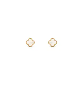 Pre-owned Van Cleef & Arpels Sweet Alhambra earstuds 18K yellow gold, Mother of pearl