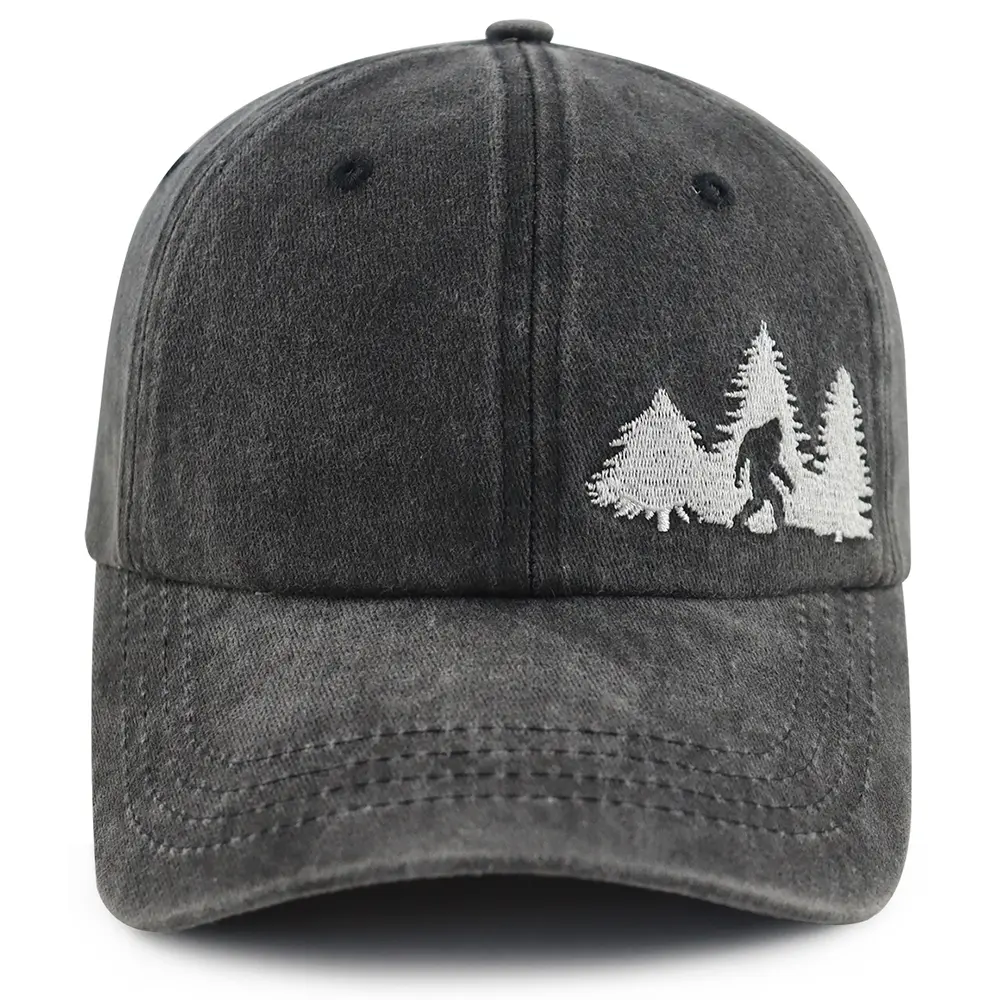 Big Foot Sasquatch Gifts for Men Women, Bigfoot Hide and Seek Champion Baseball Cap, Adjustable Cotton Embroidered Dad Hats, Funny Bigfoot Gifts for Sasquatch Lovers Hunters Campers Hikers