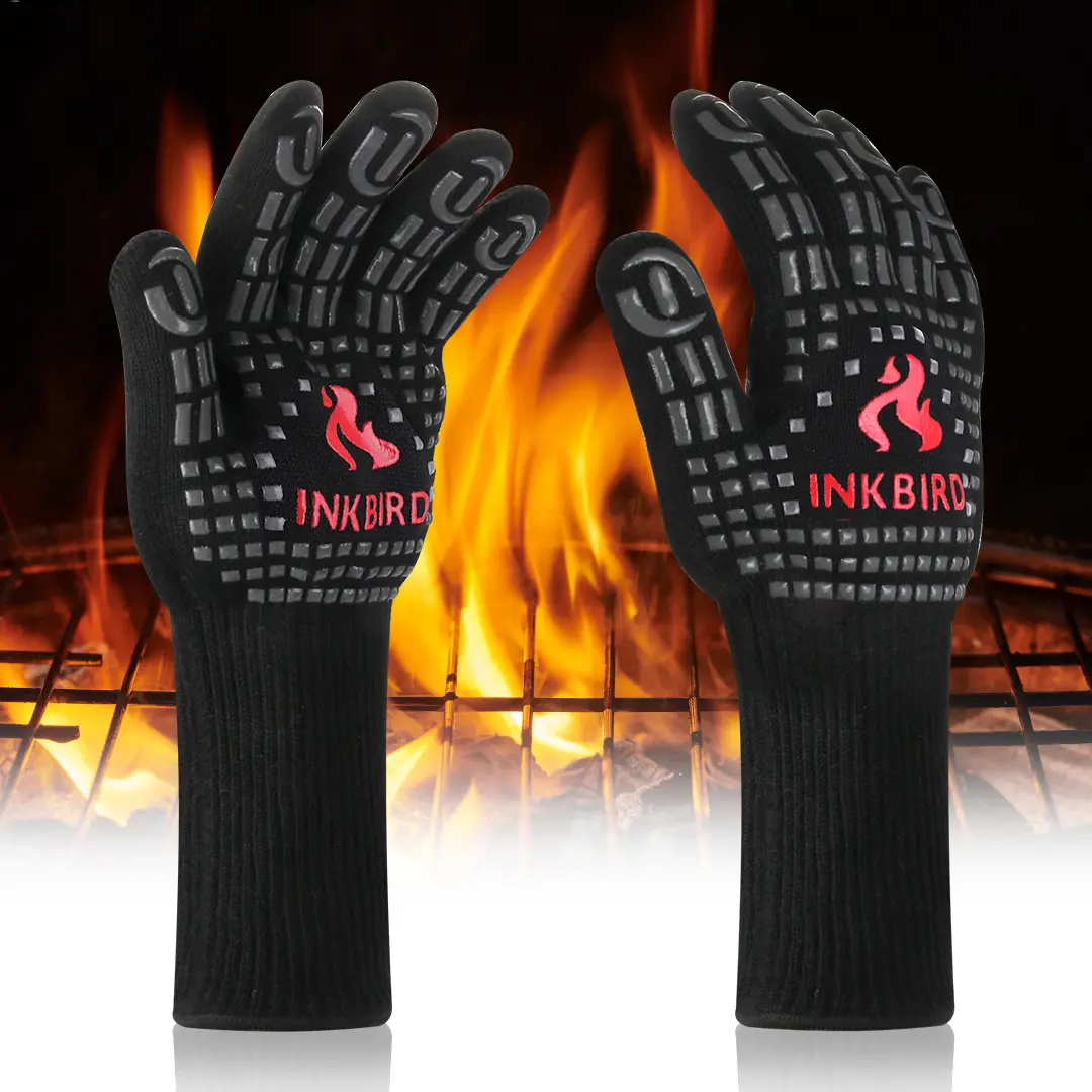 Inkbird oven gloves, 1 heat-resistant silicone baking glove for baking, grilling, frying, anti slip oven gloves,kitchen accessories Bakeware-tiktokshopstockup