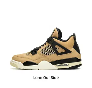 Must-have earth-tone silhouette for sneaker collectors fond of rugged vintage style, premium suede upper delivers unique warm texture, stark black structural frames form eye-catching side contrast