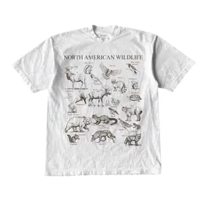 North American Wildlife Vintage 90s Unisex T-Shirt, Retro Forest Animals, Bear Shirt, Camping Nature Lover, Forestcore Nature Y2k Shirts Menswear Top Man Streetwear Tropical Shortsleeve Crewneck