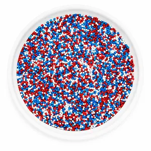 DIY Dot Cake Sprinkles - Patriotic Nonpareil Cake Dots Red White & Blue