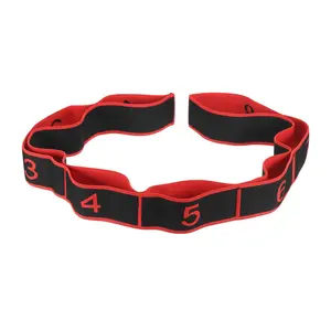 Stretching Strap Yoga Strap Workout Straps for Home Workout, Exercise, Pilates and Gymnastics, 8 Loops Elastic Stretch Bands for Women & Men, Fitness Training Band