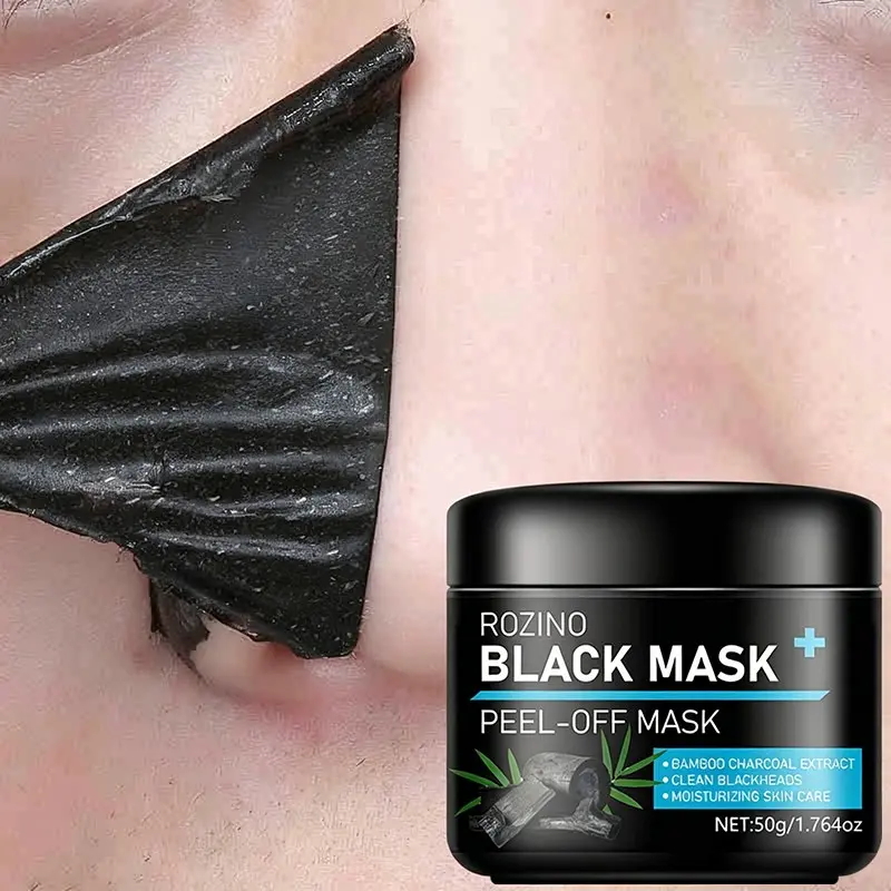 Bamboo Charcoal Blackhead Mask, 1 Box Deep Cleansing, Nourishing, Moisturizing, Treatment & Smooth Facial Mask, Bamboo Charcoal Extract Facial Skin Care Product for Women & Men Moisturizer