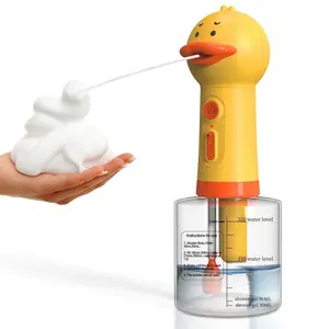 Yellow Duck Bath Foaming Launcher Handhold Electric Pet Foam MachineUsb Charging Automatic Clean Soap Dispenser For Cat Dog Bathing Grooming Supplies