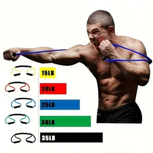 Boxing tensioner speed Sanda Muay Thai air strike tension rope elastic band resistance rope fighting training punching equipment Workout Bands Fitness Training Band