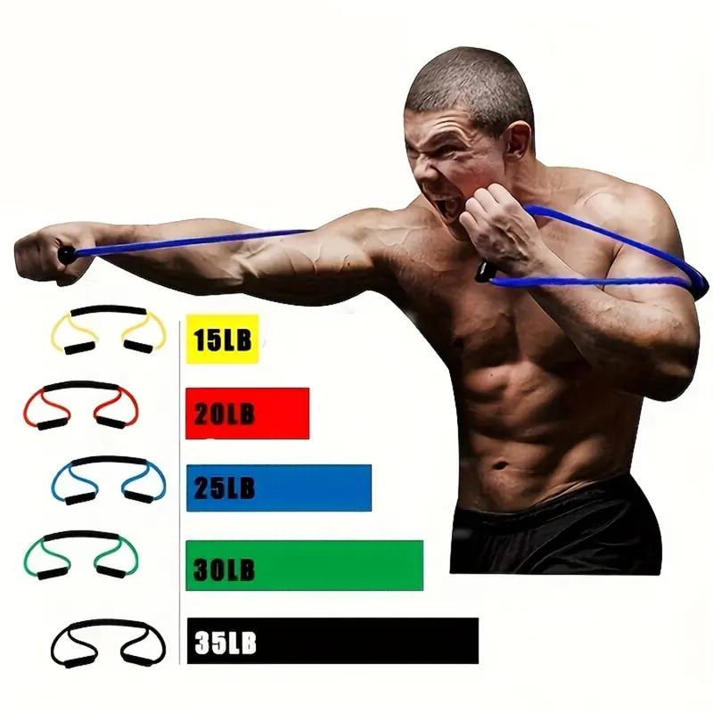 Boxing tensioner speed Sanda Muay Thai air strike tension rope elastic band resistance rope fighting training punching equipment Workout Bands Fitness Training Band Resistant Bands Work Out Bands For Exercise Sports Fitness Equipment