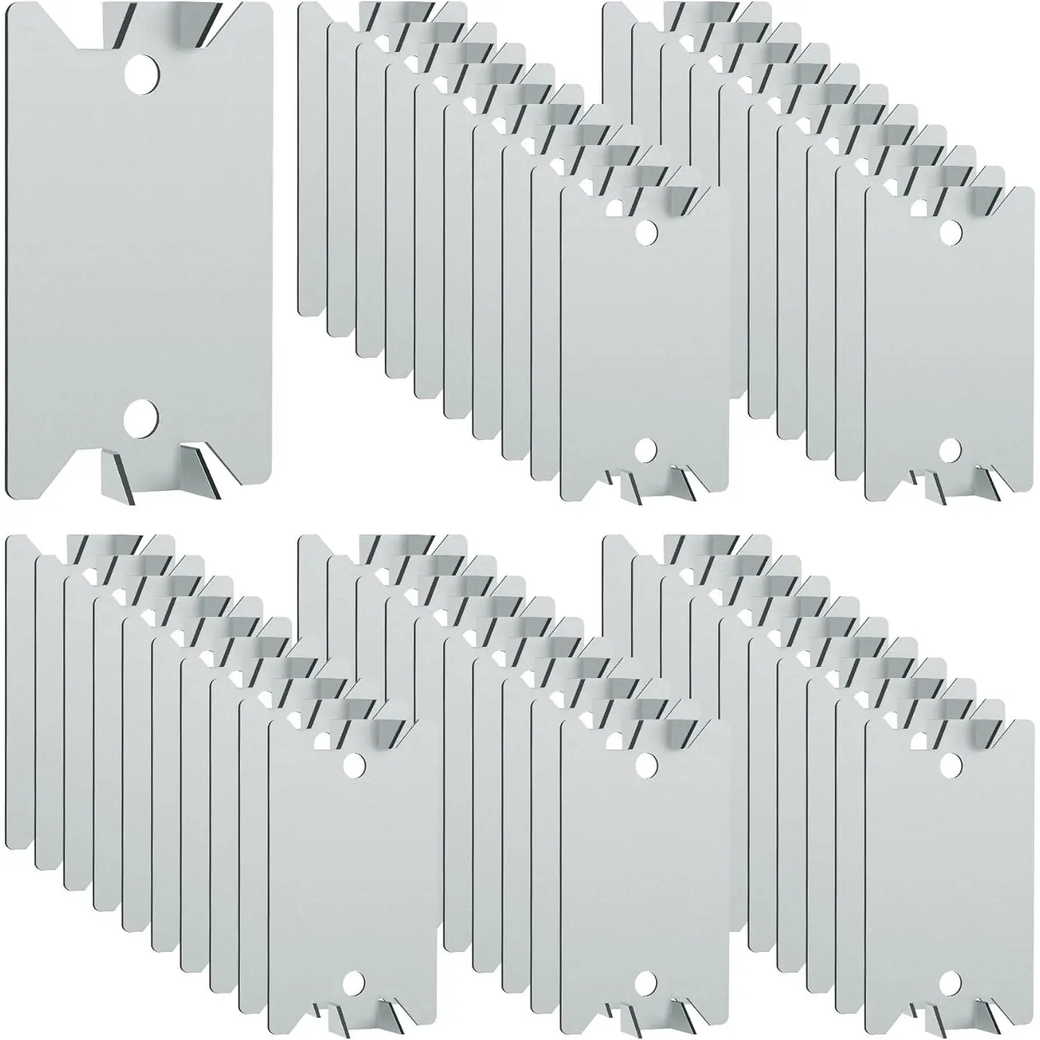 Plates for Wood Studs 1.5 x 2.5 Inch  Stud Guards with  Pointed Prongs Electrical Wire Stud Plate Protector  Stopper for Plumbing and Wiring Protection - 50Pack