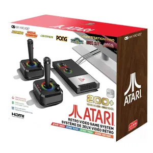 Atari My Arcade Game Station Pro Retro Video Game Console with 200+ Games, Wireless Joysticks, RGB LED Lights