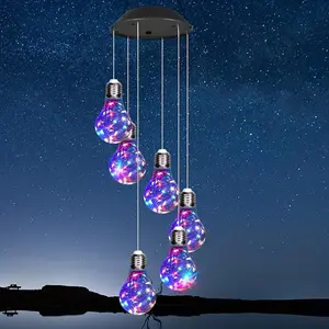 Solar Color Changing Wind Chime Light - Outdoor Hanging Decor for Garden, Patio, Party & Holiday Gifts - Auto Dusk to Dawn Sensor
