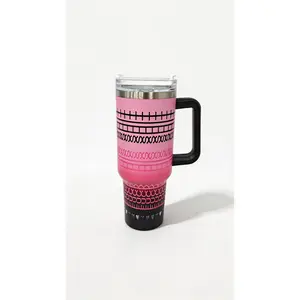 Funny 40oz Tumbler with Hidden Message, Sarcastic Office Humor Travel Mug with Handle, Vacuum Insulated Iced Coffee Cup, Unique Birthday & Holiday Gift for Coworkers and Besties