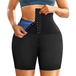 Women's High-Waisted Exercise Shorts, Tummy-Restraining Waist-Training Pants, Warm Shaping Pants, Thickened Waist Area, Sweat-Absorbing, Sports Yoga Shorts, Athletic Wear Shorts, Shaper Sports Shorts, Fitness Shorts