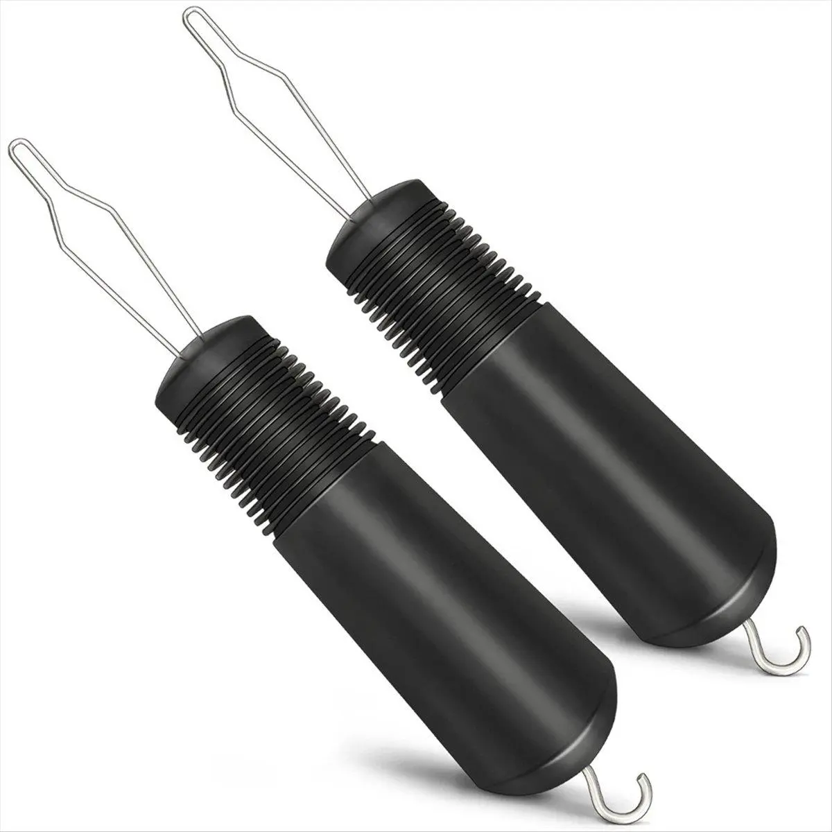 2Pcs Ribbed Metal-Plastic Button Aid Tool, 18x3.5cm Car Body Repair Accessory with Non-Slip Grip, Comfortable Handle, Steel Zipper Hook - Easily Control Buttons, Dress, Easy Zipper Pulling (Ideal for Elderly)