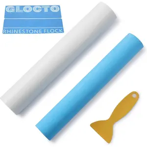 Magic Flock 12" x1Yard and 2Yards Hotfix Tape for Rhinestone Template Stencil Rhinestone Flock for Hotfix Rhinestones Fits Any Cutting Machines