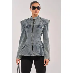 MALLORCA PEPLUM DENIM JACKET