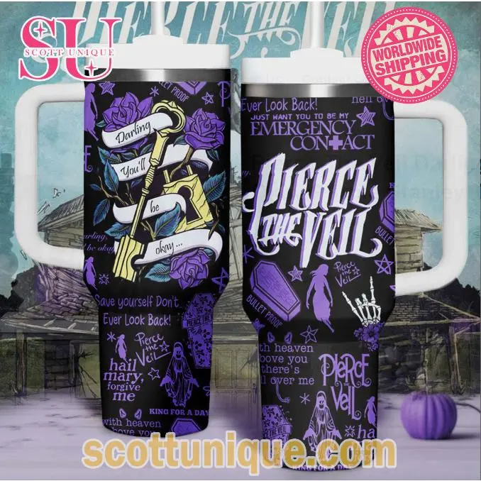 Pierce The Veil Limited Purple 40oz Stainless Steel Tumbler