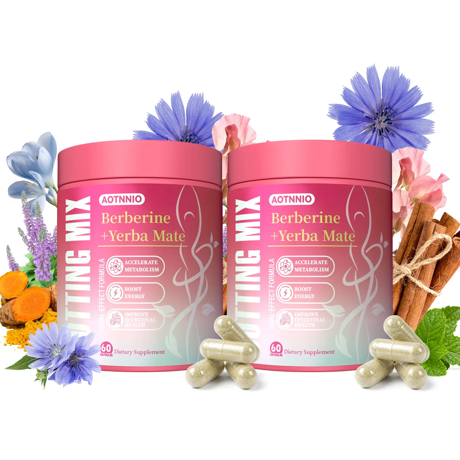 Summervibes cut Formula 60 Capsules –  with Berberine, Chromium, 5-HTP, Yerba Mate & Magnesium