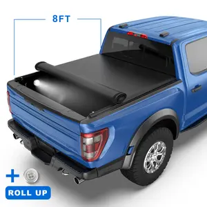 96'' 8FT Soft Rollable Tonneau Cover Truck Bed For 2007-2013 Toyota Tundra New